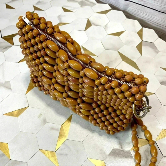 Vintage Beaded Lady Ellen Wristlet Clutch Purse Handbag VTG Keychain‎ Envelope - Picture 7 of 10